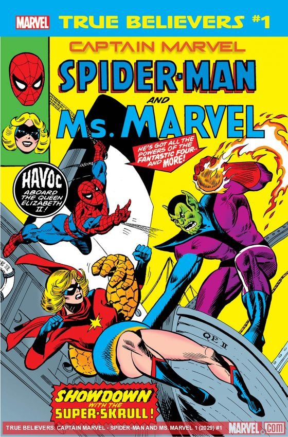 Cover of True Believers: Captain Marvel - Spider-Man and Ms. Marvel (2019) - #1
