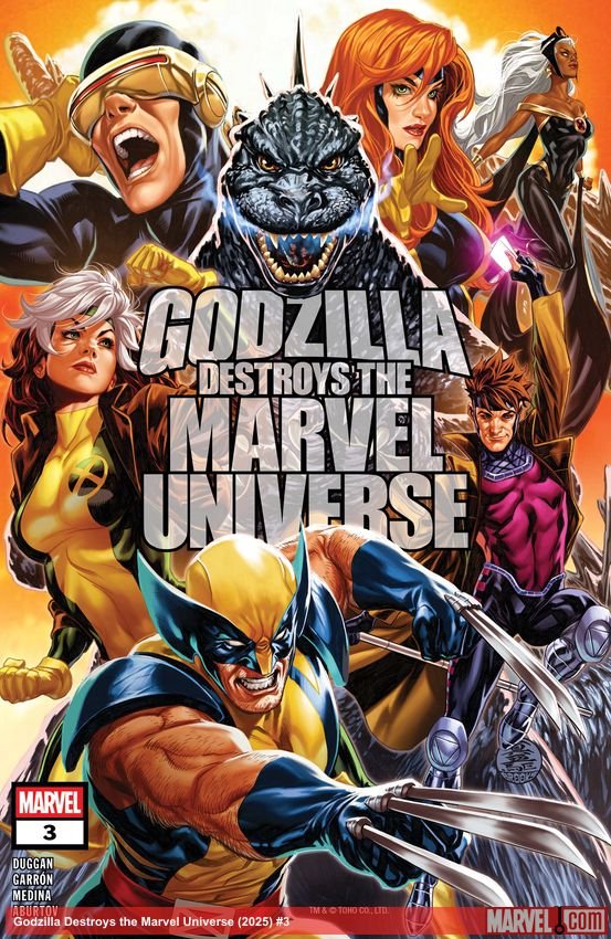 Cover of Godzilla Destroys The Marvel Universe (2025) - #3