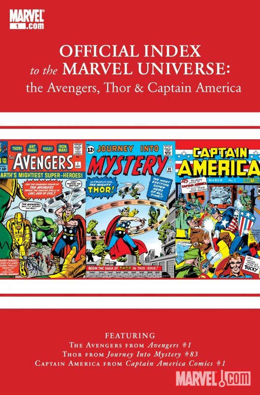 Cover of Avengers, Thor & Captain America: Official Index To The Marvel Universe (2010) - #3