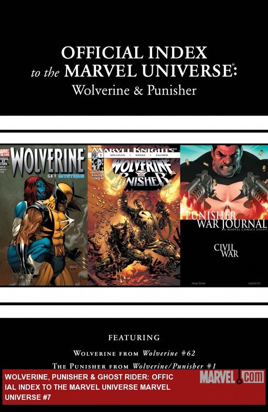 Cover of Wolverine, Punisher & Ghost Rider: Official Index To The Marvel Universe (2011) - #7
