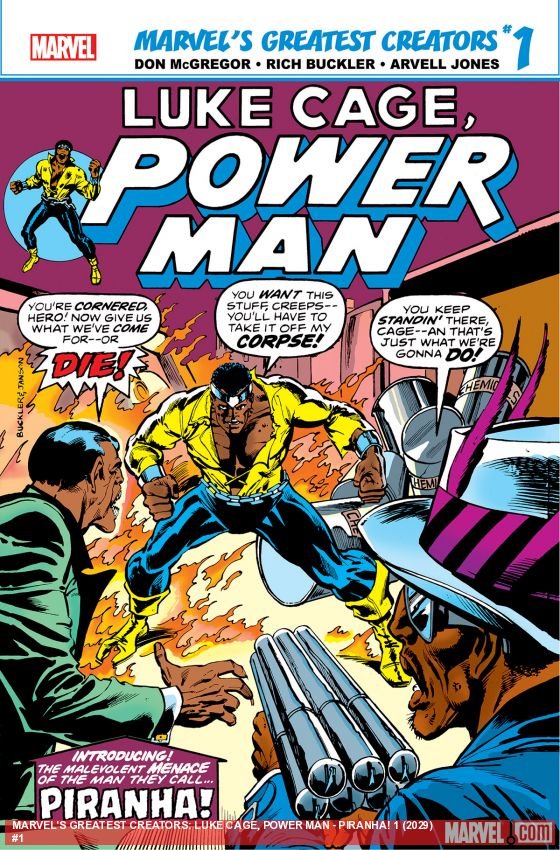 Cover of Marvel's Greatest Creators: Luke Cage, Power Man - Piranha! (2019) - #1