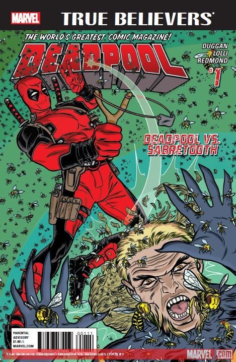 Cover of True Believers: Deadpool - Deadpool Vs. Sabretooth (2016) - #1