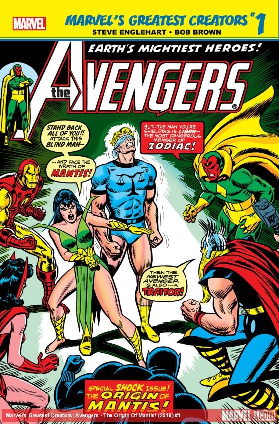 Cover of Marvel's Greatest Creators: Avengers - The Origin of Mantis! (2019) - #1