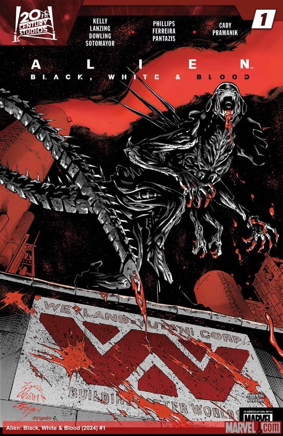 Cover of Alien: Black, White & Blood (2024) - #1