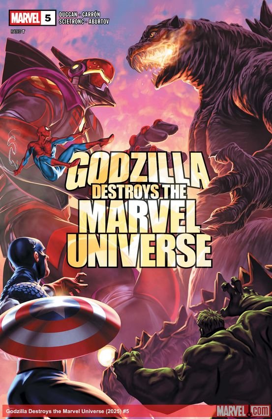 Cover of Godzilla Destroys The Marvel Universe (2025) - #5