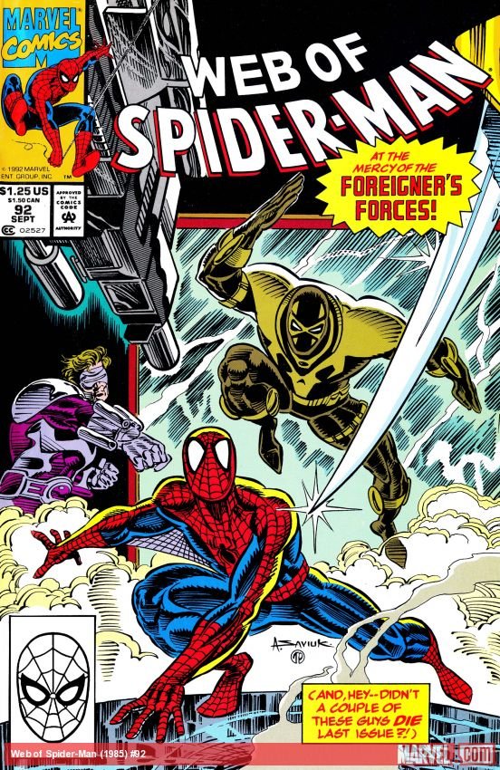 Cover of Web Of Spider-Man (1985) - #92