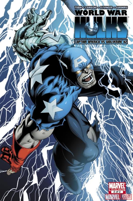 Cover of World War Hulks: Wolverine Vs. Captain America (2010) - #2