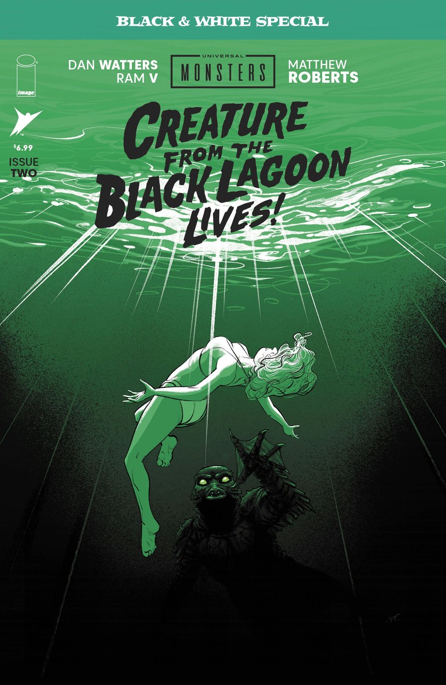 Cover of Universal Monsters: Creature From the Black Lagoon Lives! Black & White Special (2026) - #2