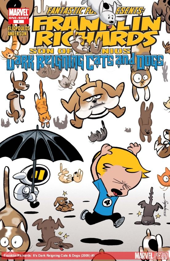 Cover of Franklin Richards: It's Dark Reigning Cats & Dogs (2009) - #1