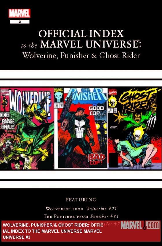 Cover of Wolverine, Punisher & Ghost Rider: Official Index To The Marvel Universe (2011) - #3