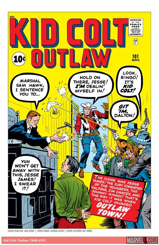 Cover of Kid Colt: Outlaw (1949) - #101