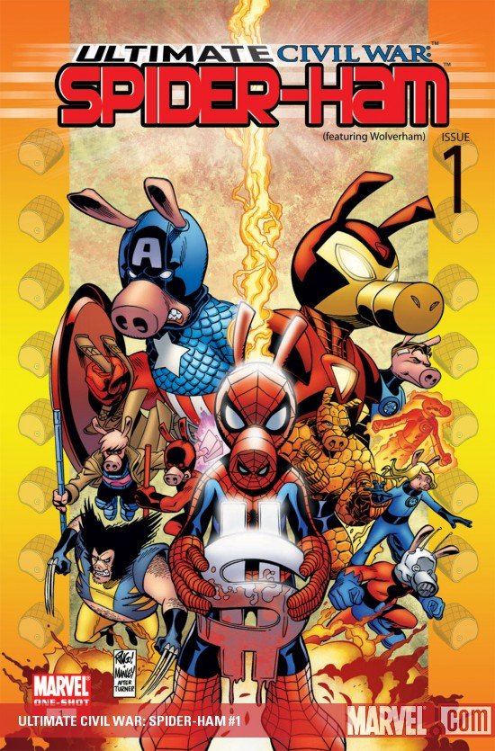 Cover of Ultimate Civil War: Spider-Ham (2007) - #1