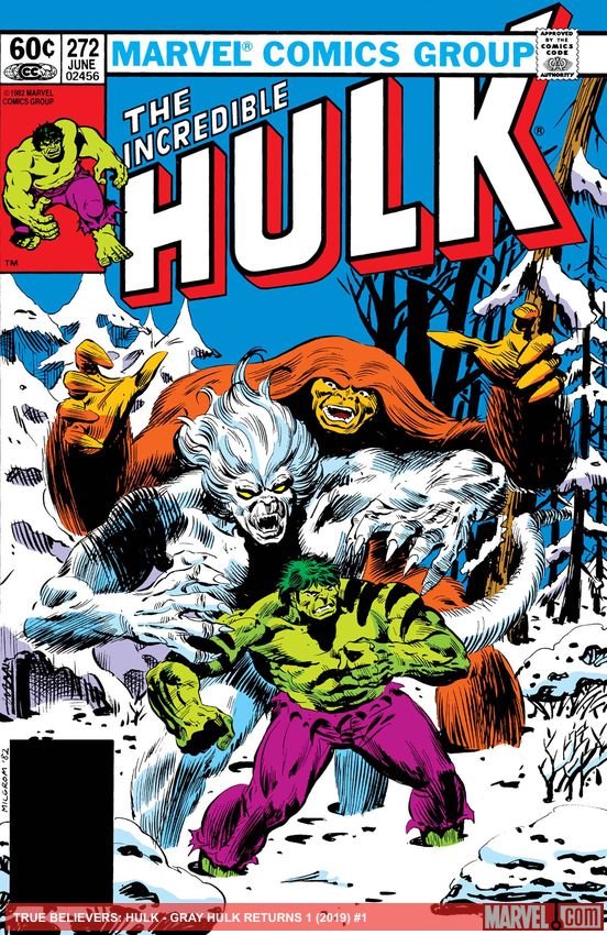 Cover of True Believers: Hulk - Gray Hulk Returns (2019) - #1